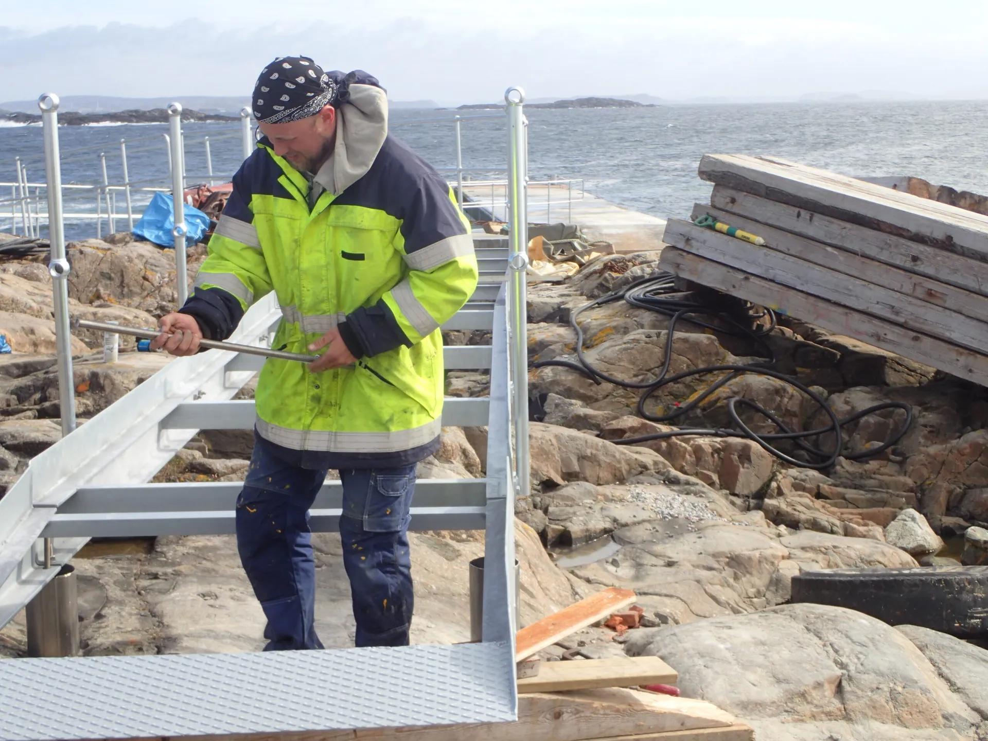 Byggnation av kaj, Hamneskär, Pater Noster - Bild 8