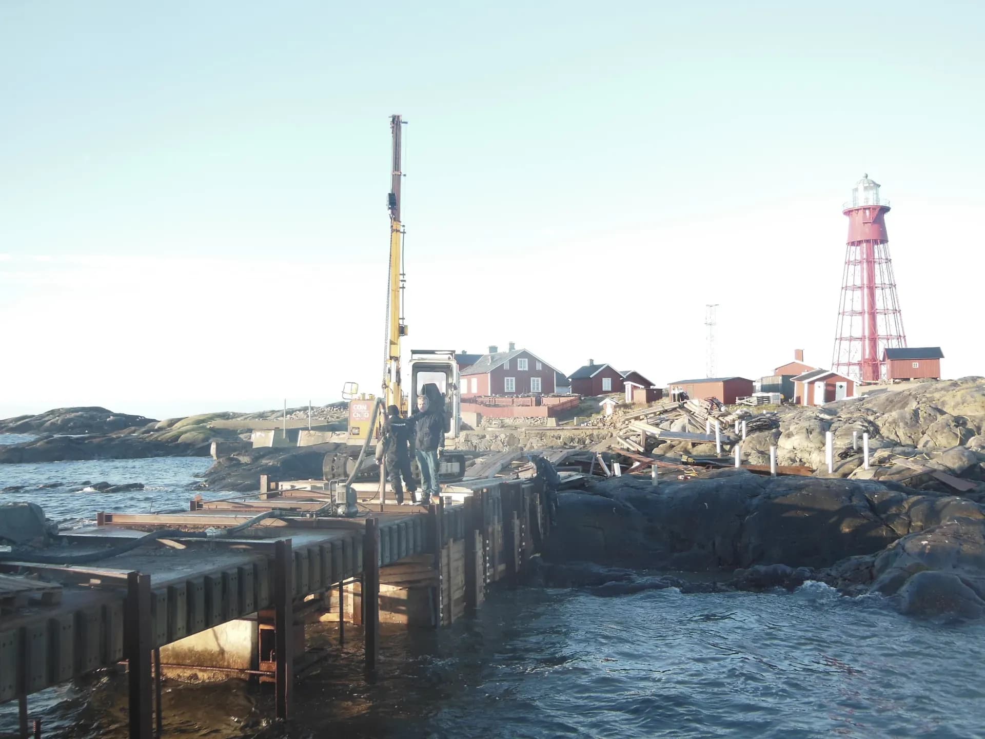 Byggnation av kaj, Hamneskär, Pater Noster - Bild 12