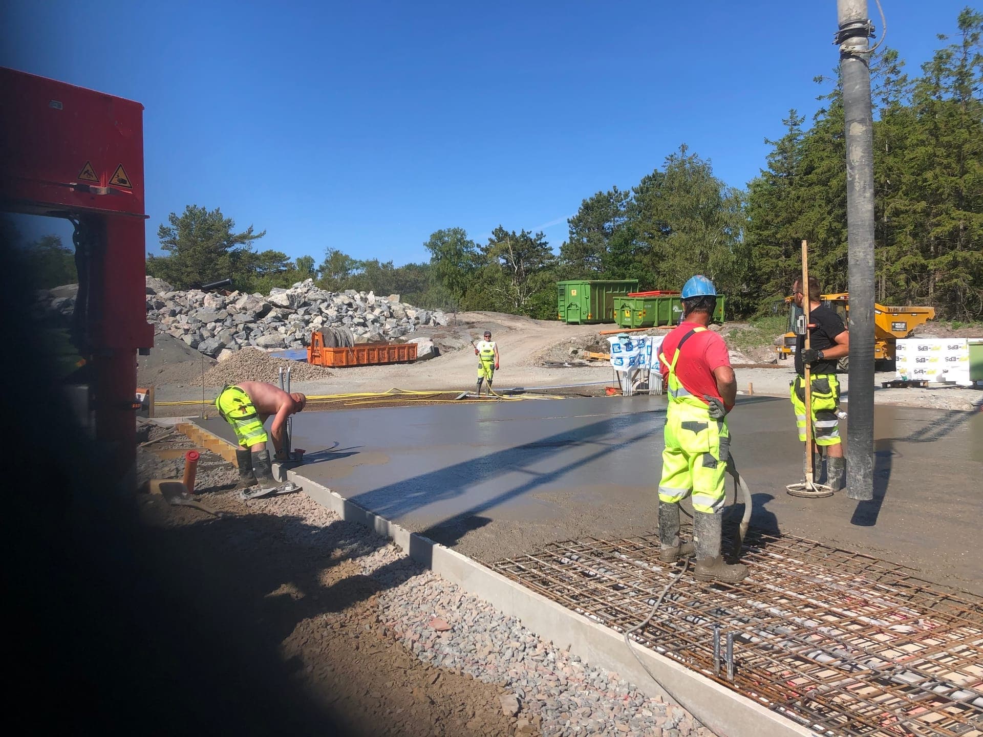 Gjutning av betongplatta, Styrsö Skäret - Bild 2