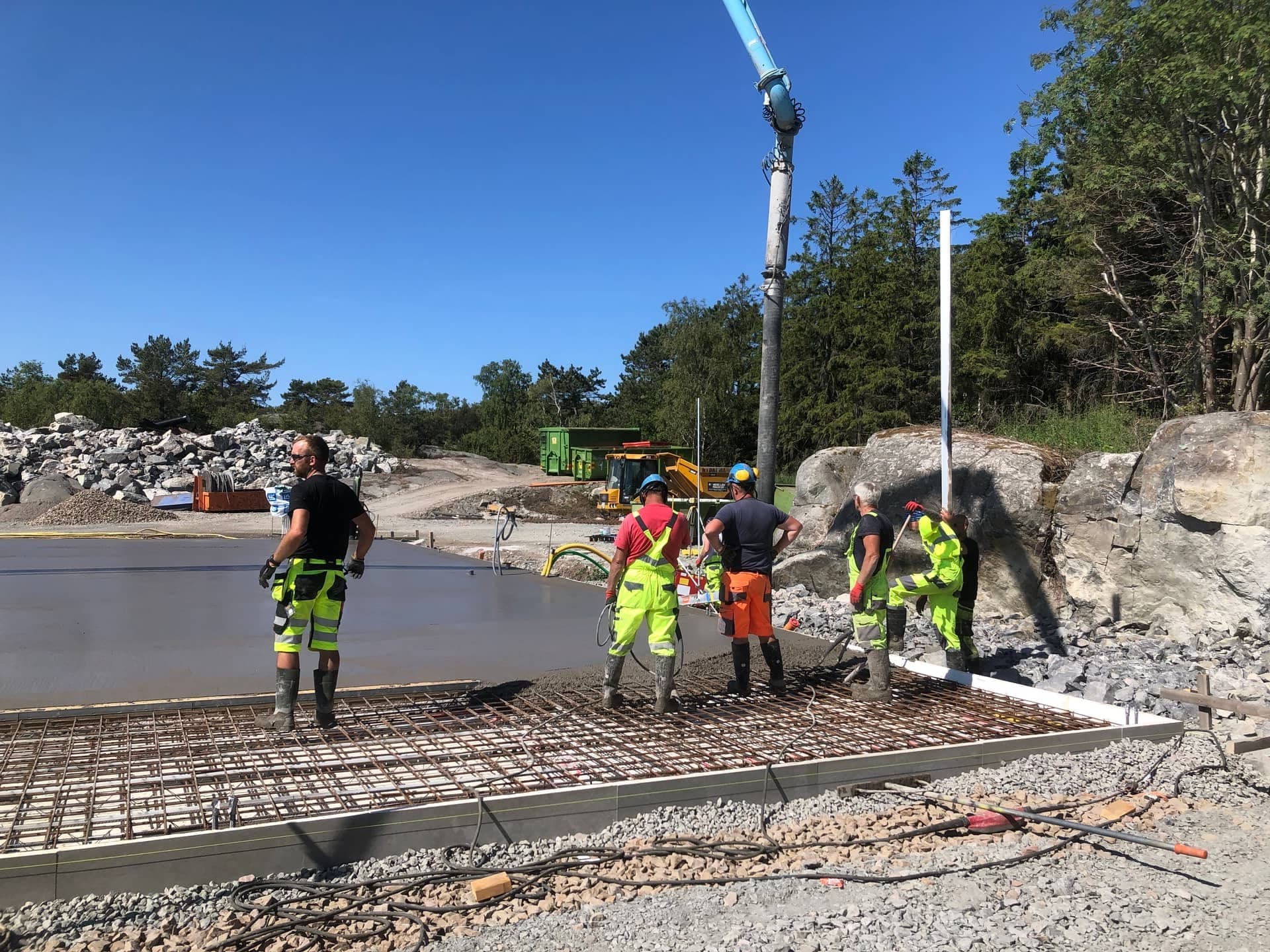 Gjutning av betongplatta, Styrsö Skäret - Bild 3