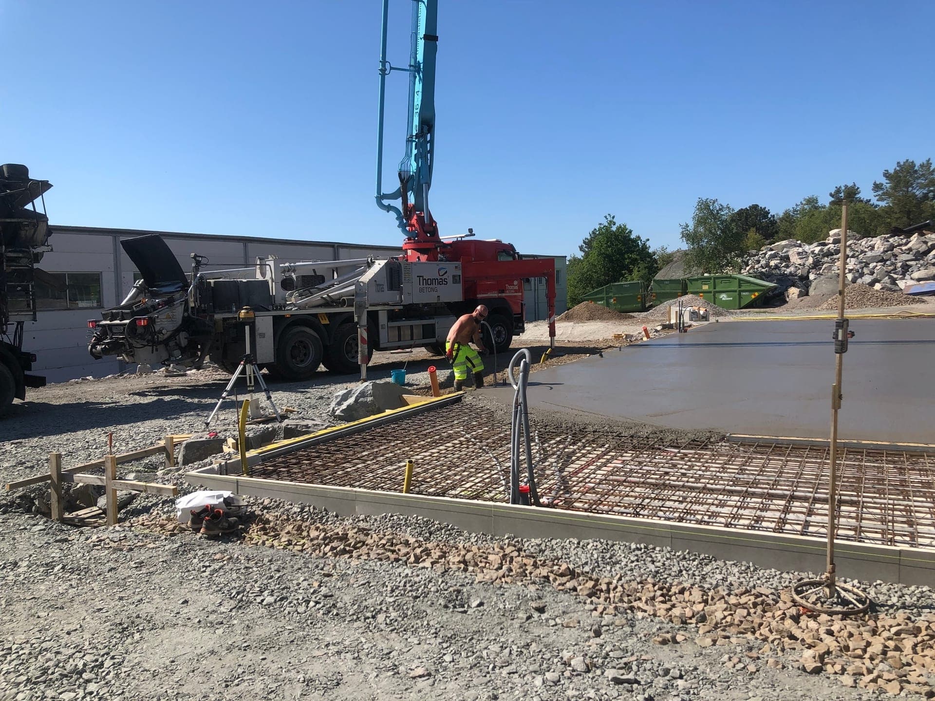 Gjutning av betongplatta, Styrsö Skäret - Bild 4