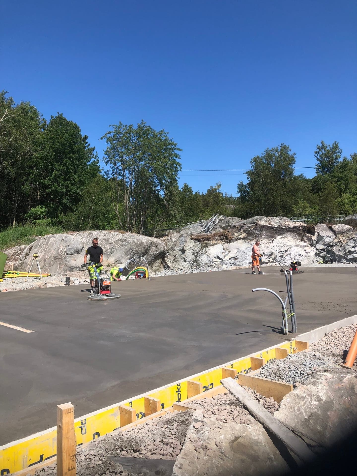 Gjutning av betongplatta, Styrsö Skäret - Bild 5