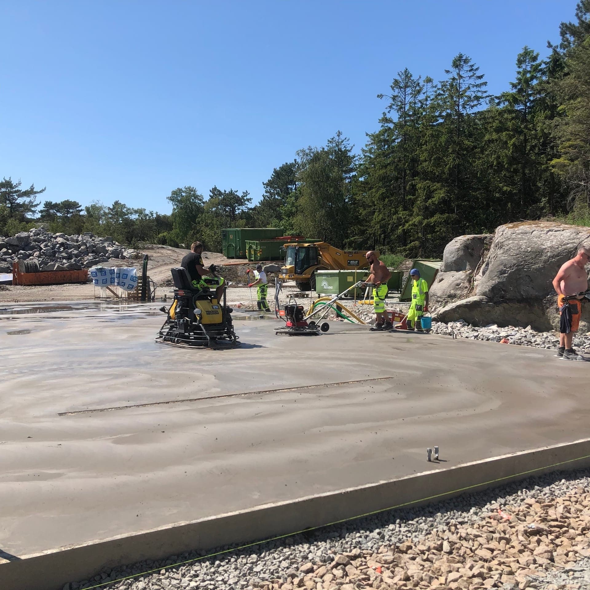 Gjutning av betongplatta, Styrsö Skäret - Bild 8
