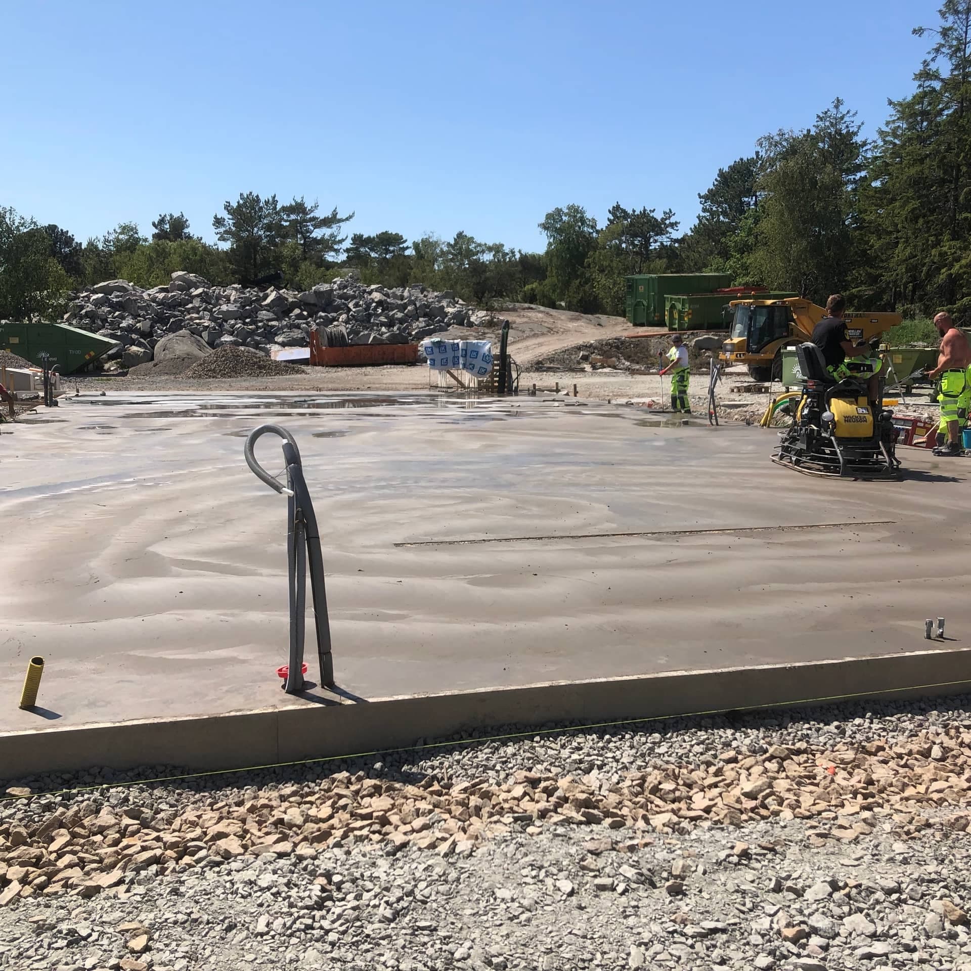 Gjutning av betongplatta, Styrsö Skäret - Bild 9